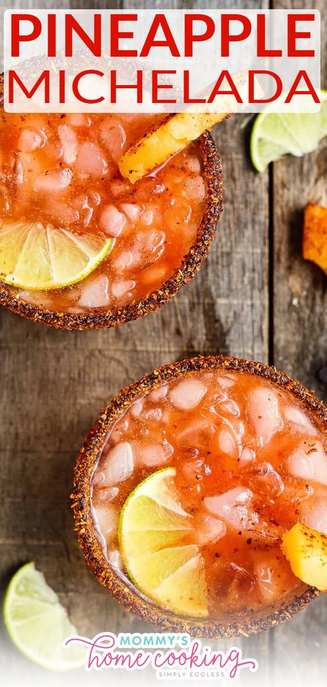 Pineapple Michelada Recipe, Shrimp Michelada Recipe, Michelada Recipe Mexican Shrimp, Homemade Michelada Mix Recipe, Virgin Michelada Recipe, Michelada Bar Station, Chamoy Drinks, Michelada Recipe Mexican, Michelada Mix Recipe