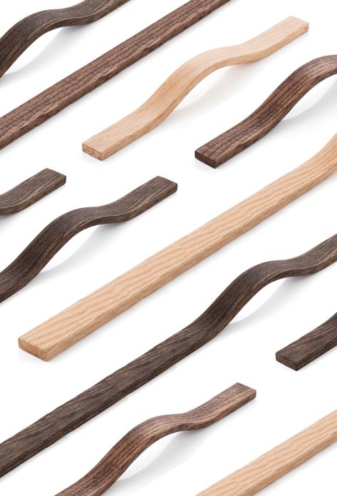 Japandi Kitchen Cabinet Hardware, Timber Cabinet Handles, Wood Kitchen Handles, Wood Handles Cabinet, Kitchen Draw Handles, Scandinavian Kitchen Cabinets, Rosewood Kitchen, Draw Handles, Wabi Sabi Interior Design