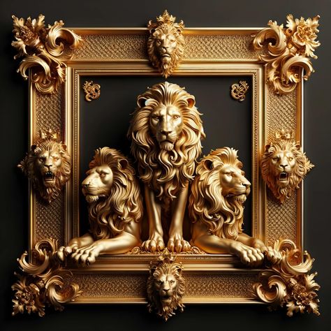 TRINITÉ DU LION D'OR Skull Furniture, Lions Photos, Golden Lions, Old Coins Worth Money, Gold Lion, Antique Fireplace, Baroque Architecture, Old Coins, Dec 7