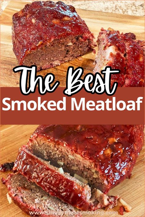 Make a delicious smoked meatloaf with this simple recipe for your smoker. Perfect for a low carb option, this guide shows you how to make a juicy meatloaf, stuffed with cheese and topped with your favorite ingredients. Ideal for a Traeger or other pellet grill. Save the recipe for later and enjoy smoked meatloaf that’s full of flavor. Beef And Pork Meatloaf, Meatloaf Easy, Grilled Meatloaf, Vegan Mushroom Burger, Smoked Meatloaf Recipe, Pork Meatloaf, Barbecue Recipes Grill, Bbq Meatloaf, Smoked Meatloaf