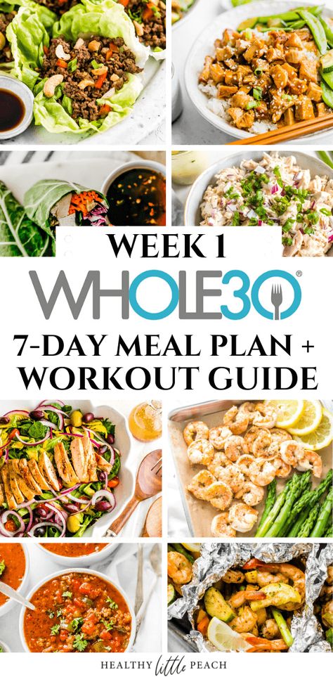 Needing inspiration for your Whole30. I am here to bring you a full FREE 7-day Whole30 Meal Plan and Workout Guide. Getting healthy has never been easier. #whole30mealplan #januarywhole30 #whole30 #whole30menu #whole30resources #whole30recipes #healthymealplan #FREE Whole 30 Menu, Whole30 Meal Plan, 30 Day Meal Plan, The Whole 30, Calf Cramps, Whole 30 Meal Plan, Day Meal Plan, Paleo Meal Plan, Whole 30 Diet