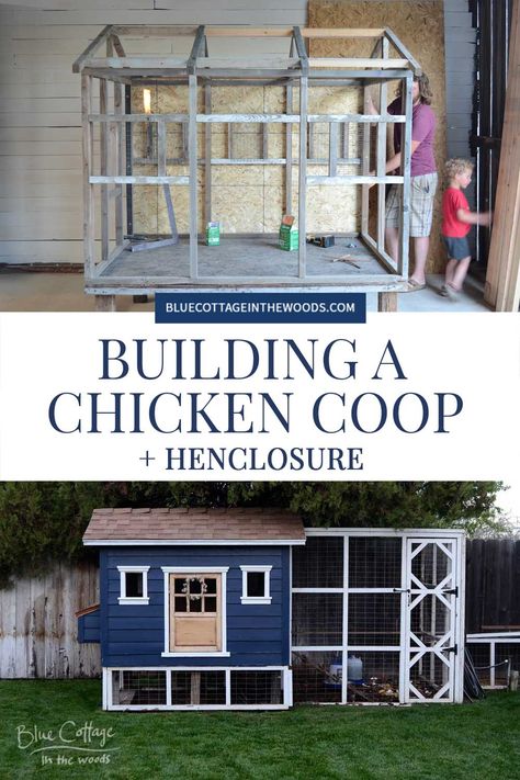 Navy Blue Chicken Coop, Blue Chicken Coop, Chicken Coop Tractor, Chicken Coop On Wheels, Chicken Coop Plans Free, Cottage Garden Sheds, Hen Coop, Build A Chicken Coop, Diy Cottage