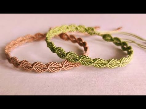 Easy Macrame Jewelry, Macrame Diy Bracelet, How To Macrame Bracelets, Macrame Leaf Bracelet Tutorial, Makrame Bracelet Diy, Macrame Bracelet Patterns Tutorials Diy, Macrame Bracelets Tutorial, How To Make Macrame Bracelets, Macrame How To