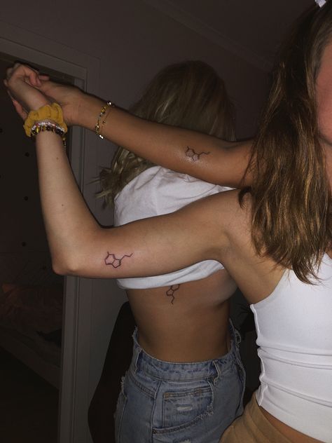 Small Simple Friend Tattoos, Simplistic Friend Tattoos, Small Group Tattoos Best Friends, Minimalist Friendship Tattoos Simple, Tattoo Group Friendship, Friendship Micro Tattoos, Group Of Friends Tattoos, Minimal Matching Tattoos Best Friends, Dainty Friend Tattoos