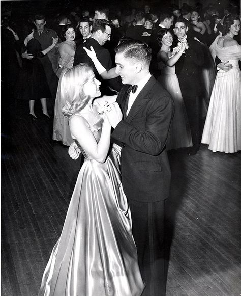 1953 Scholarship Ball Dance by vassarcollegearchives, via Flickr 1960s Love Aesthetic, Vintage Ballroom Aesthetic, 1960s Dancing, 50s Dancing, New Years Aesthetic, 1950s Dance, 1950s Love, 50s Dance, Vassar College