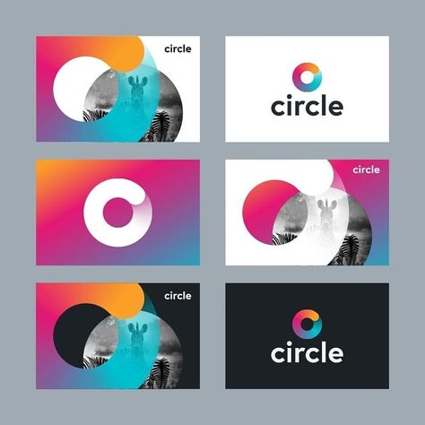 Gradient circle branding - Logos inspiration #logo Circle Branding, Gradient Circle, Vintage Tshirt Design, Event Branding, Brand Book, Corporate Design, Brand Identity Design, 로고 디자인, Branding Inspiration