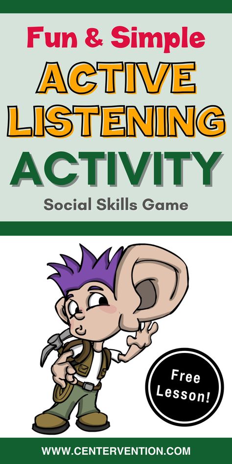 Activities For Listening Skills, Classroom Activities For Middle School, Active Listening Activities For Preschoolers, Following Directions Activities For Middle School, Communication Exercises For Work, Active Listening Activities Middle School, Listening Skills Activities Student, Kindergarten Listening Activities, Fun Activities For Students Classroom