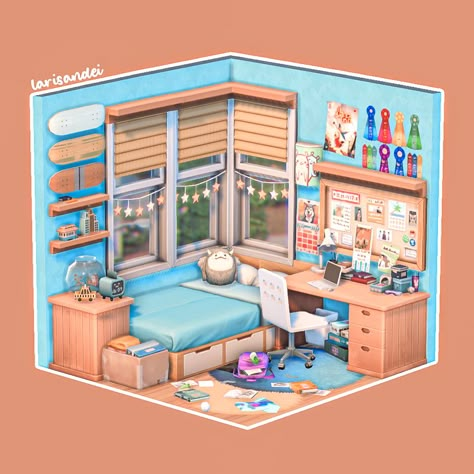 Small Bedroom Sims 4, Sims 4 Playhouse, Sims 4 Kids Room No Cc, Sims Kids Room, Sims 4 Boys Room, The Sims 4 Casas, Sims 4 Rooms, Sims Room, Sims4 Build