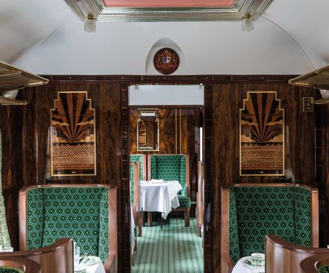 Wes Anderson Design, Belmond British Pullman, British Pullman, Pullman Train, Pink Ceiling, Victoria House, Vanessa Redgrave, Luxury Train, Ceiling Detail