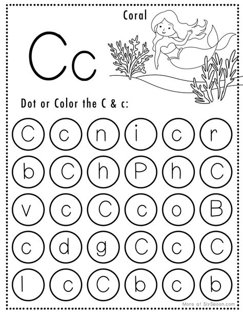 Letter C Activities For Preschool, Letter C Preschool, Letter C Activities, Letter C Crafts, Letter C Worksheets, September Activities, Tracing Worksheets Free, Garden Patch, Dot Worksheets