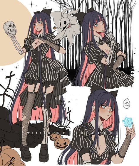 Panty And Stocking Anime, Panty Stocking, Panty And Stocking, Gothic Anime, The Nightmare Before Christmas, The Nightmare, Girls Characters, Upper Elementary, Art Block