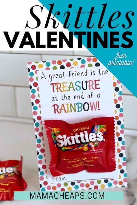 Skittles Valentines Ideas Free Printable, Skittles Valentines Ideas, Skittles Valentines, Valentines Middle School, Skittles Candy, Girls Valentines Boxes, Kindergarten Valentines, Room Parent, Valentine Printables