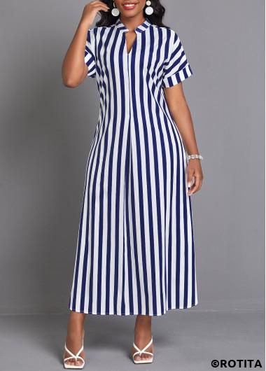 Maxi Shift Dress, Fashion Dresses Online, Stripe Outfits, Striped Shirt Dress, Striped Maxi, Western Dresses, Sleeveless Maxi Dress, Classy Dress, Striped Dress