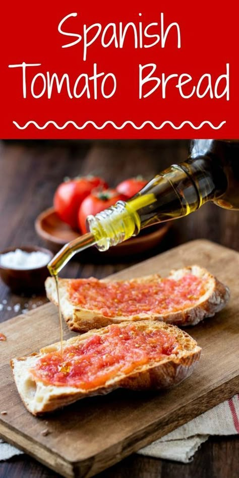 Tomato Bread Recipe, Spanish Tomato Bread, Eggs Lunch, Appetizer Bread, Breakfast With Eggs, Spanish Dinner, Tapas Dinner, Spanish Tapas Recipes, Spanish Appetizers