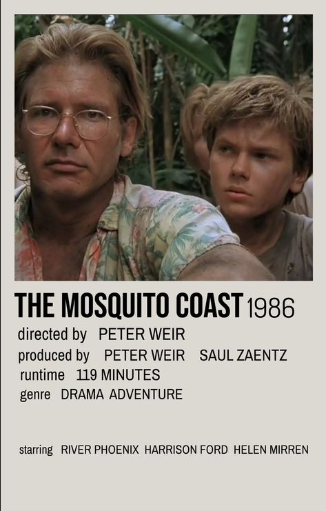 River Phoenix Movies, River Phoenix Aesthetic, The Mosquito Coast, Phoenix Aesthetic, Mosquito Coast, Cinema Quotes, Movie To Watch List, River Phoenix, Aesthetic Poster