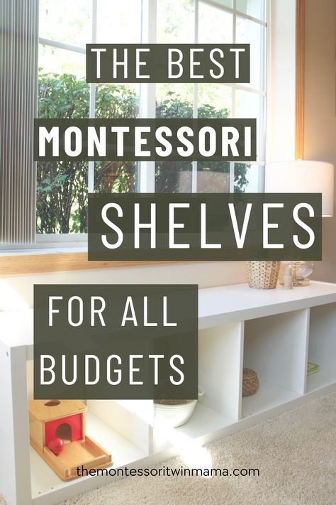 A Montessori shelf is the perfect addition to your living room for setting out your child's Montessori toys. Montessori shelves range from infant shelves all the way to upper elementary children. I'll share options with you for how you can create that beautiful Montessori environment in your home while honoring the budget that you have. Having a Montessori Shelf will help keep your environment orderly and beautiful while you honor your child's sensitive period for order. Find the best shelf. Infant Montessori Shelf, Ikea Montessori Playroom, Montessori Bedroom Boy, Diy Montessori Shelf, Montessori Playroom Small Space, Montessori Living Room, Montessori Shelf Ideas, Montessori Home Setup, Montessori Baby Room