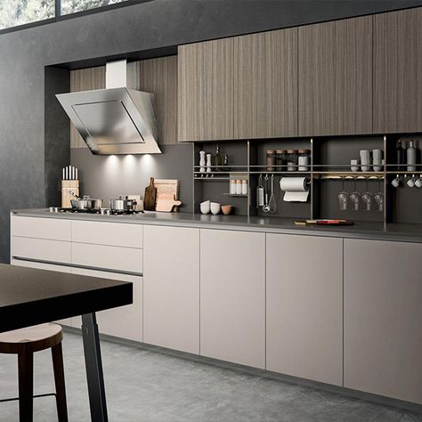 Melamine Kitchen, Contemporary Kitchen Remodel, Kitchen Modular, Modern Kitchen Cabinet Design, Modular Kitchen Design, Modern Kitchen Interiors, Modern Kitchen Cabinets, House Design Kitchen, Kitchen Design Decor