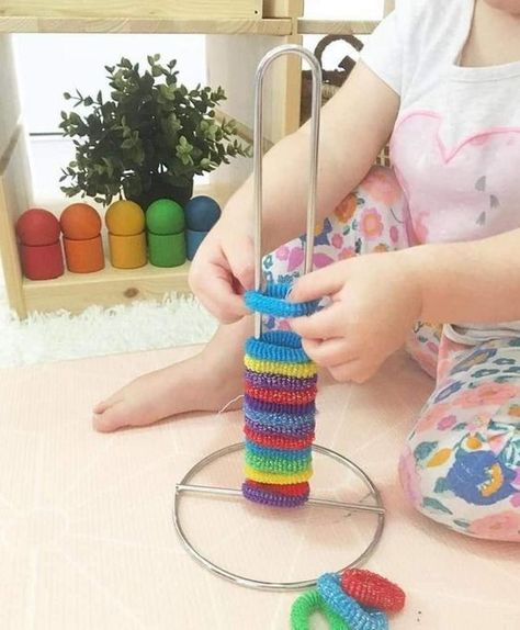 Young Toddler Activities, Kmart Hack, Baby Sensory Play, Baby Play Activities, Montessori Toddler Activities, Preschool Fine Motor, Baby Learning Activities, Fine Motor Skills Activities, Motor Skills Activities