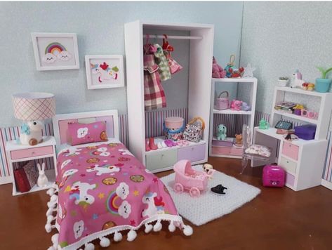 Barbie Doll Bedroom Ideas, Barbie Bedroom Ideas, Home Decor Ideas Paint, Home Decor Ideas Apartment, Home Decorations Ideas, Barbie Bebe, Barbie Diy Accessories, Barbie Bedroom, Barbie House Furniture