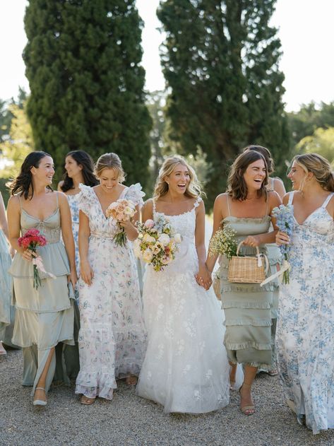 An Autumn Wedding in The Bride’s Home Country of France With a Theme of La Ferme Meets Modern Minimalism - Over The Moon Bridesmaid Poses, Wedding Floral Design, Bridesmaid Inspiration, France Wedding, French Wedding, Bridal Fashion Week, Autumn Wedding, Little White Dresses, All Things Wedding