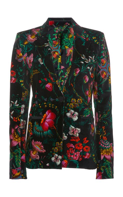 Click product to zoom Floral Blazer Outfits For Women, Floral Blazer Outfit, Statement Blazer, Floral Blazer, Velvet Blazer, Printed Blazer, Moda Vintage, Paco Rabanne, Global Fashion