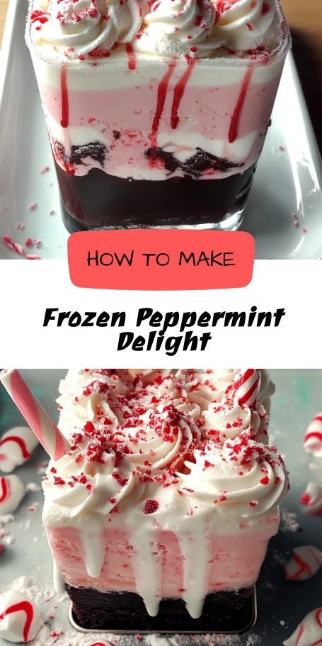 Frozen Peppermint Delight: No-Bake Minty Dessert Recipe Indulge in this Frozen Peppermint Delight, a creamy and refreshing no-bake dessert with cool peppermint flavor and chocolatey cookie crunch. Perfect for holiday gatherings or any sweet occasion! Minty Desserts, Frozen Deserts, Peppermint Dessert, Cool Desserts, Cookie Crunch, Cookie Bar, Cookie Bar Recipes, Bar Recipes, Winter Ideas