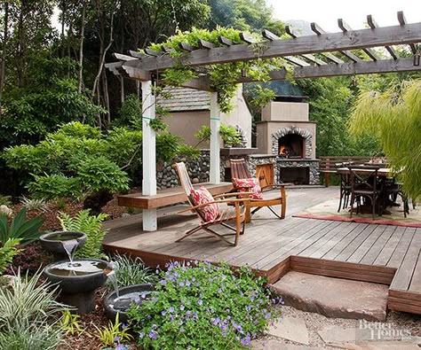 Personalize your patio in a weekend by building a pergola. Dream Patio, Building A Pergola, Pergola Attached To House, Patio Fireplace, Patio Pergola, Pergola Design, Pergola Canopy, Wooden Pergola, Pergola Ideas