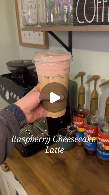 Jess | The Coffee RN on Instagram: "✨Raspberry Cheesecake Latte✨  I used: @nespressousa Starbucks Reserve pod @torani Cheesecake syrup Milk of your choice Ice  For the Raspberry Cold Foam: @torani Raspberry syrup Heavy Cream Whole Milk  #espresso #icedlatte #coldfoam #coffeeoftheday #coffeeinstagram #coffeereels #coffeerecipes #aesthetic" Torani Syrup Recipes, Cold Coffee Drinks Recipes, Mocha Sauce, Raspberry Coffee, Torani Syrup, Coffee Cheesecake, Starbucks Reserve, Cold Foam, Coffee Instagram