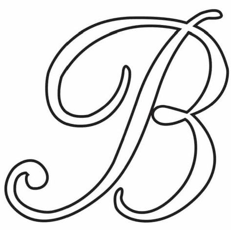 Free Printable Uppercase Calligraphy Letters: Calligraphy Letter B #Fonts 1411 Letter B In Calligraphy, Letter B Monogram, B Calligraphy, Letters Calligraphy, Scary Font, Monogram Stencil, B Monogram, Calligraphy Letters, Font Design