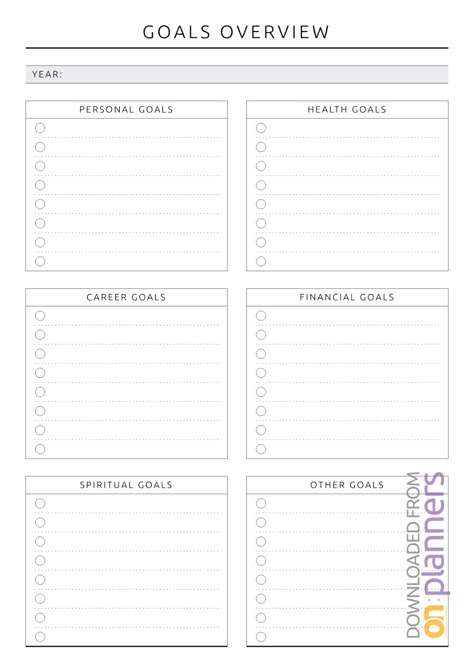 Goals Printable Worksheets, Recovery Planner Free Printable, Yearly Goals Template Free Printable, Goals List Printable, Quarterly Planning Template, Goal Printable, Yearly Goals Template, Goal Planner Template, Goals List