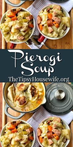 Pierogi Soup Recipe, Recipes Dumplings, Cold Weather Soup Recipes, Potato Pierogi, Cabbage And Smoked Sausage, Cold Weather Soup, The Tipsy Housewife, Tipsy Housewife, Pierogi Recipe