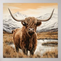 Modern watercolor highland cow poster painting Hyland Cow Painting, Highland Cow Picture, Watercolor Highland Cow, Cow Pics, Highland Cow Pictures, Cow Paintings On Canvas, Cow Poster, Calm Bedroom, Cow Watercolor