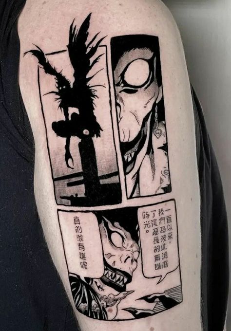 Takeshi Obata, Hellboy Tattoo, Mangas Tattoo, Tsugumi Ohba, Tattoo Anime, Dragon Tattoo For Women, Manga Tattoo, Note Tattoo