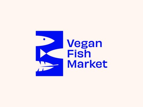 Vegan Fish Market by Jonathan Rudolph on Dribbble Illustrative Logo Design, Fish Logo Design Branding, Fish Logo Design, Place Branding, Market Logo, Vegan Fish, Inspiration Logo Design, Restaurant Logo, Fish Logo