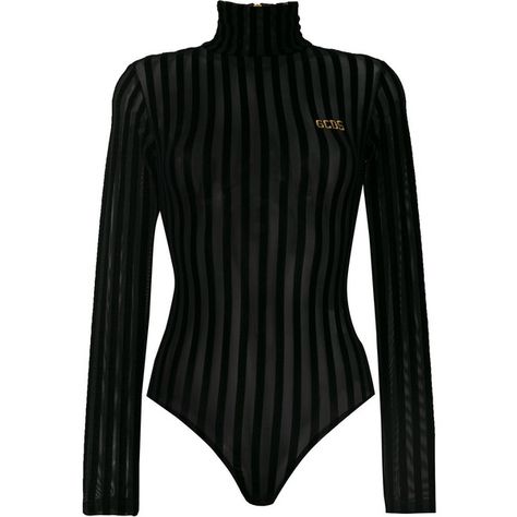 Gcds sheer striped bodysuit (580 RON) ❤ liked on Polyvore featuring intimates, shapewear, bodysuits, tops, black and gcds Bohemian Swimwear, Chica Punk, Cl Fashion, Full Body Suit, Striped Bodysuit, Pullover Shirt, Fancy Outfits, Stage Outfits, Amazing Women