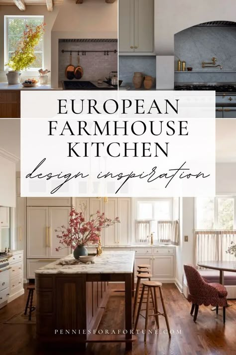 Rustic Open Plan Kitchen Living Room, European Eat In Kitchen, English Style Kitchen Design, French Traditional Kitchen, Old World Design Ideas, Modern Farmhouse Kitchen Open Shelving, European Farmhouse Backsplash, European Cottage Kitchen Design, Southern Living Kitchen Traditional