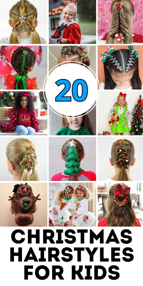 Explore 20 Christmas hairstyles for kids 2024-2025, designed for black hair, curly hair, and short or long styles. These easy and simple looks include cute buns, playful braids, and natural hairstyles. Whether your child has black hair with beads or prefers a simple braid, these holiday hairstyles are perfect for school and festive events. Black Hair With Beads, Christmas Hairstyles For Kids, Thanksgiving Hairstyles, Christmas Hairstyle, Casual Updo, Elegant Bun, Cute Buns, Classy Christmas, Trend 2024