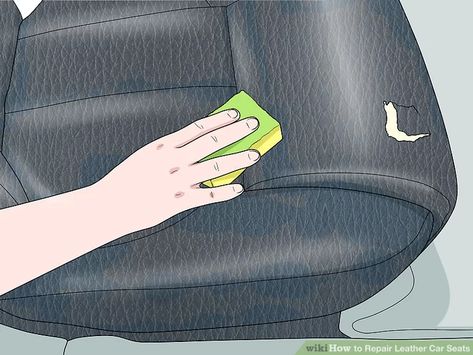 4 Ways to Repair Leather Car Seats - wikiHow Leather Car Seat Repair, Leather Car Seats, Leather Repair, Automobile Industry, Leather Conditioner, Car Shop, Nice Leather, Leather Patches, Leather Seat