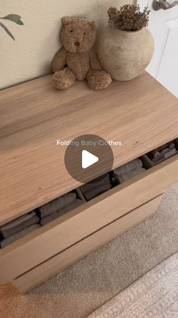 80K views · 2.2K likes | The Folding Hacks on Instagram: "Follow @thefoldinghacks for more content like this! Fold baby clothes  #nursery #babyclothes #babyclothing #parentinghacks #baby #organization #momsofinstagram #nesting #folding #babyorganizer #organized #organizedhome #drawerorganization #nurseryorganization #momtips #firsttimemom #nurserydecor #nurserydesign #onesie #babyoutfit  by @ashleymercadodesigns" Folding Baby Onesies, How To Fold Baby Onesies, How To Fold Onesies, How To Fold Baby Clothes, Folding Baby Clothes, Folding Hacks, Newborn Onesies, Nursery Organization, Baby Organization