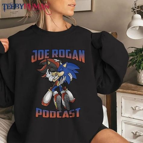 Joe Rogan Podcast Sonic Kissing Funny Memes T-Shirt Unisex Tee Check more at https://teebyhuman.com/product/joe-rogan-podcast-sonic-kissing-funny-memes-t-shirt-unisex-tee/ Joe Rogan Podcast Sonic, Sonic Clothes Aesthetic, Sonic Shirt, Joe Rogan Podcast, Sonic T Shirt, Retro Photography, Joe Rogan, Aesthetic T Shirts, Sonic And Shadow