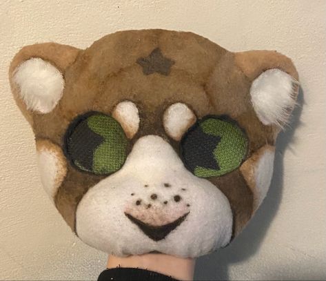 Racoon Therian Mask, Therian Mask Ideas Cat, Therian Mask Ideas, Animal Masks Diy, Therian Ideas, Cat Mask Diy, Therian Gear, Deer Mask, Felt Animal Masks