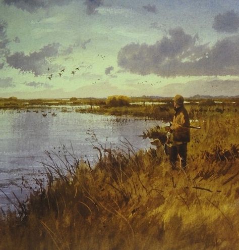 Empty Blind,duck hunting painting by Brett J Smith, brettsmith.com Duck Hunting Watercolor Painting, Duck Hunting Background, Duck Hunting Painting, Water Fowl Hunting, Waterfowl Art, Hunting Painting, Duck Stamp, Dad Pictures, Hunting Pictures