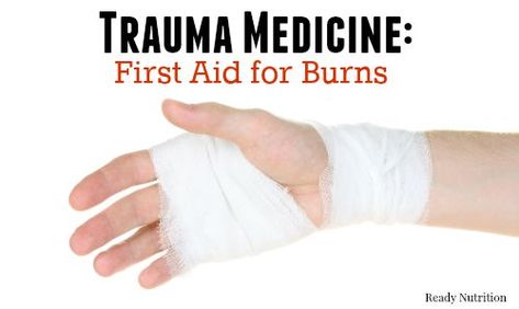 Burns could be a prevalent injury during emergencies and knowing how to properly care of them to prevent further damage or infection is paramount. Burn First Aid, First Aid For Burns, Survival Medicine, Burn Care, Hair And Skin Vitamins, Skin Vitamins, Survival Quotes, Emergency Care, Medical Kit