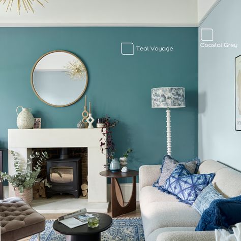 Head to our website to immerse yourself in inspiration... it's guaranteed to get those painting gears turning. 🎨 #PinkParchment #PerfectlyTaupe #Timeless #GuildGreen #FrostedPapaya #RockSalt #TealVoyage #CoastalGrey Gears Turning, Dulux Paint, Blue Electric, Perfect Paint Color, Monochromatic Color Scheme, Hallway Decor, Paint Colour, Room Transformation, One Colour