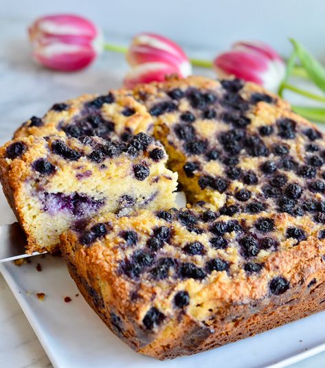 Keto Blueberry Cake, Blueberry Cake Healthy, Sugar Free Lemon Blueberry Cake, Gluten Free Lemon Blueberry Cake, Keto Lemon Blueberry Cake, Blueberry Breakfast Cake Gluten Free, Paleo Lemon Cake, Paleo Blueberry Cake, Blueberry Lemon Cake Dairy Free