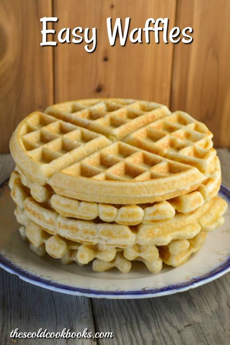 These Easy Waffles can be thrown together quickly when you are in need of a quick breakfast or dinner that makes your children happy. #breakfast #waffles Waffle Recipe For Two, Easy Waffles Recipe, One Waffle Recipe, Homemade Waffle Recipe Easy, Easy Waffles, Diy Waffles, Happy Breakfast, Easy Waffle Recipe, American Goulash