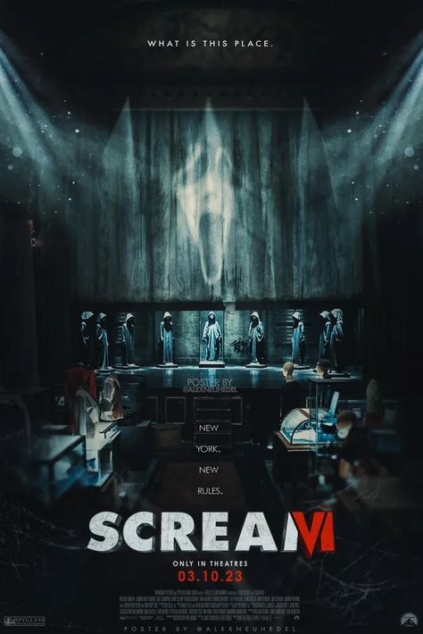 Scream Vi Poster, Scream Movie Poster, Scream Vi, Horror Room, Scream Cast, Scream Franchise, Ghostface Scream, Halloween Film, Halloween Wallpaper Cute