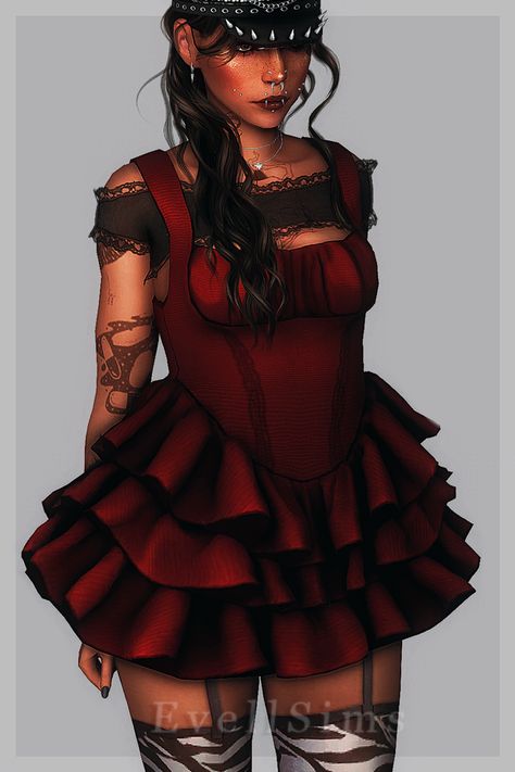 Holy Roller Dress | Patreon Sims Costume, Cc For Sims 4, Sims 4 Patreon, Matching Halloween Costumes, Sims 4 Mm Cc, Clothing Female, Sims 4 Dresses, Sims 4 Mm, Grunge Dress