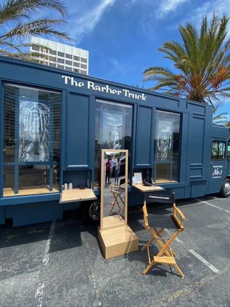 Pop Up Barber Shop, Mobile Barber Shop Trailer, Mobile Barber Shop Van, Upscale Barbershop, Mobile Salon Ideas, Mobile Barber Shop, Grooming Trailer, Mobile Barbershop, Mobile Hair Salon