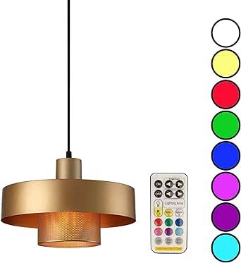 Modern style battery operated pendant light over kitchen island,6 RGB colors dimmable hanging lighting with remote control,Wireless pendant lights fixtures,(with bulb+remote control+charging cable) ( Pendant Light Over Kitchen Island, Light Over Kitchen Island, Lights Over Kitchen Island, Hanging Lighting, Ceiling Light Design, Hanging Ceiling Lights, Ceiling Hanging, Light Design, Hanging Light